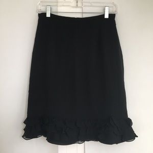 Kay Unger New York 100% Silk Skirt. Black. Size 4.